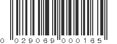 UPC 029069000165