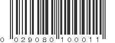 UPC 029080100011