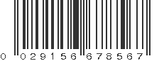 UPC 029156678567