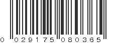 UPC 029175080365