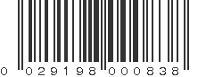 UPC 029198000838