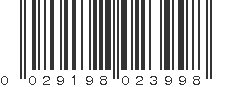 UPC 029198023998