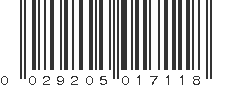 UPC 029205017118