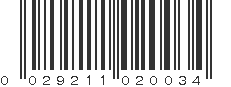 UPC 029211020034