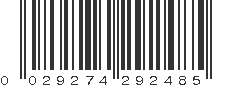 UPC 029274292485