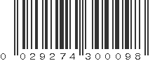 UPC 029274300098