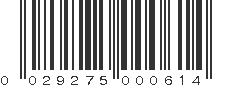 UPC 029275000614