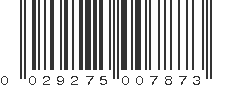 UPC 029275007873