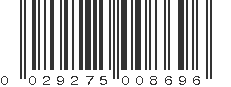 UPC 029275008696