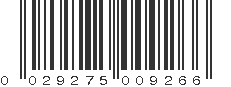 UPC 029275009266