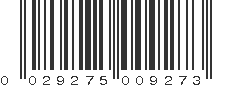 UPC 029275009273