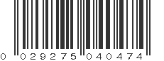 UPC 029275040474