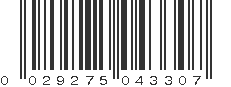 UPC 029275043307