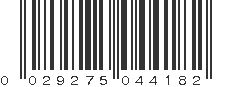 UPC 029275044182