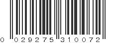 UPC 029275310072