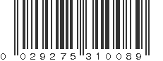 UPC 029275310089