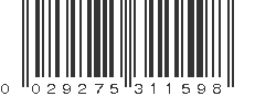 UPC 029275311598