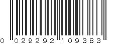 UPC 029292109383