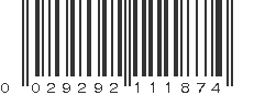 UPC 029292111874