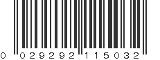 UPC 029292115032