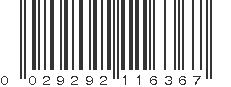 UPC 029292116367