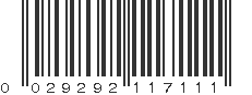 UPC 029292117111