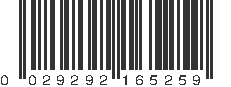 UPC 029292165259