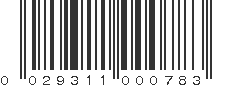 UPC 029311000783