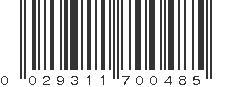 UPC 029311700485