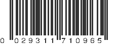 UPC 029311710965