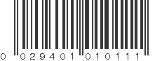 UPC 029401010111