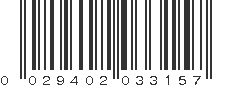 UPC 029402033157