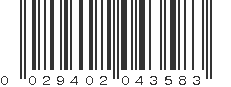 UPC 029402043583