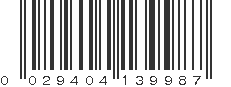 UPC 029404139987