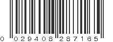 UPC 029408287165