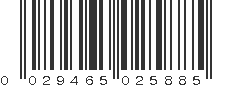 UPC 029465025885