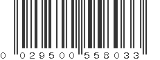 UPC 029500558033