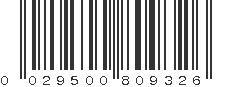 UPC 029500809326