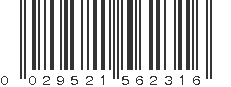UPC 029521562316