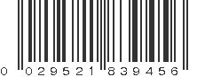 UPC 029521839456