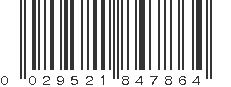UPC 029521847864