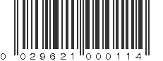 UPC 029621000114