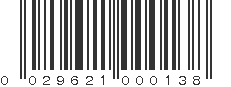 UPC 029621000138