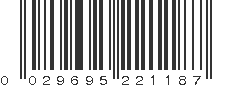 UPC 029695221187