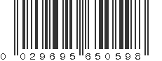 UPC 029695650598