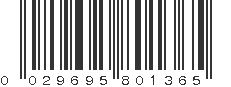 UPC 029695801365