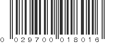 UPC 029700018016