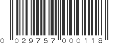 UPC 029757000118