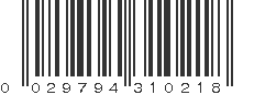 UPC 029794310218