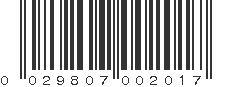 UPC 029807002017